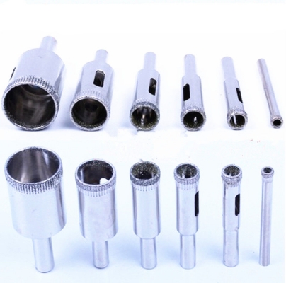 ดอกเจาะรูฟันเพชร ดอกเจาะกระเบื้อง ดอกเจาะกระจก ปูน หินแกรนิต สแตนเลสบาง ชุด 6-30mm 10 ดอก