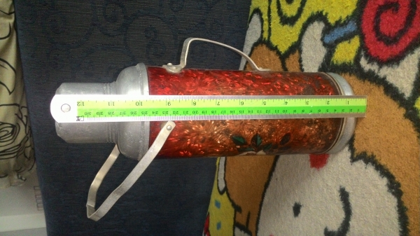 ขายกระติกเก็บน้ำร้อนของเก่า CHING KIANG สกรีนลายดอกไม้