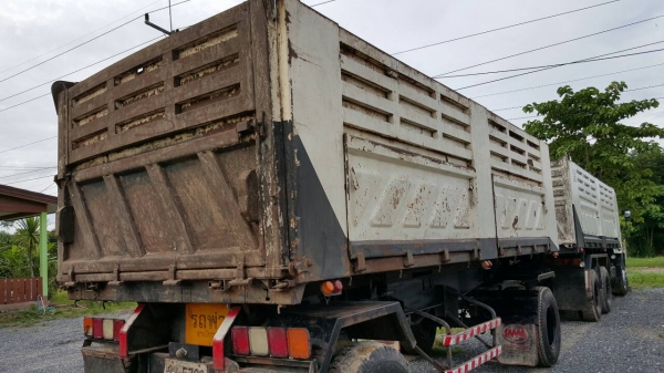 ขายรถบรรทุก 18 ล้อพ่วงแม่ลูกดัมพ์ ISUZU DECA 270 แรงม้าปี 2549 ลูกพ่วงสามมิตร 2 เพลา ราคา 2100000