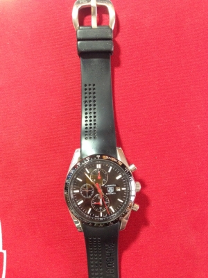 ขาย TAG HEUER CARRERA สายหนัง สภาพดี สวย สายนิ่ม สีดำ