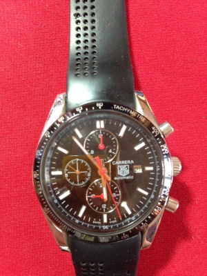 ขาย TAG HEUER CARRERA สายหนัง สภาพดี สวย สายนิ่ม สีดำ