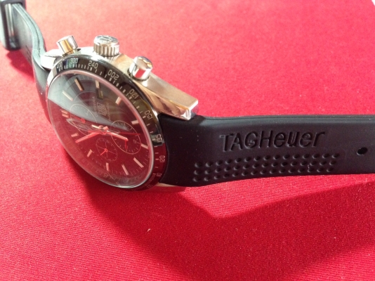 ขาย TAG HEUER CARRERA สายหนัง สภาพดี สวย สายนิ่ม สีดำ