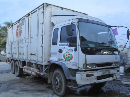 ISUZU-เดทก้าปี.42-เครื่อง.6HH1.NGVตู้3บาน.หัวเดิมบาง.ครัชซีสวย