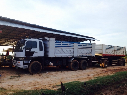 เลิกกิจการ..ขายรถพ่วงดัมพ์ HINO 2K เครื่อง 260 แรง ปี 45 ดัมพ์สามมิตร ลูก 2 เพลา รถสวย ยาง80\% ต่อรองราคาได้