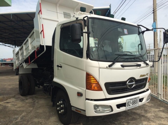 HINO ดั้มพ์ FC3JLE เครื่องยนต์ 180 แรง พร้อมกะบะเหล็กต่อใหม่ยาว 3.80 เมตร รถสวย พร้อมใช้งาน