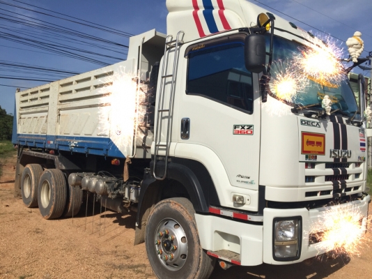 22 ล้อแม่-ลูก 360 แรงปี 2555 รถสวย ยางสวย รถห้างแท้เดิมๆ ไมล์ 2.55 แสน ดั้มสวยเรียบ ลูก 3 คาน สวย