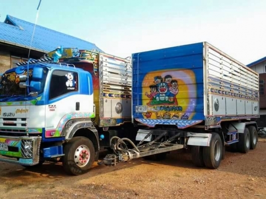 ขายดาวน์ ISUZU 360 พ่วงแม่ลูก กระบะเนียมดั๊ม คอกเกษตร รถปี 55