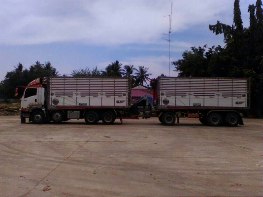 ขาย ISUZU 360 พ่วงแม่ลูก กระบะเนียมดั๊ม คอกเกษตร รถปี 56