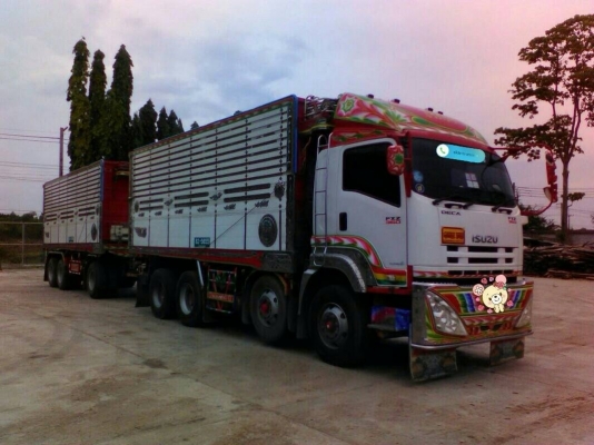 ขาย ISUZU 360 พ่วงแม่ลูก กระบะเนียมดั๊ม คอกเกษตร รถปี 56