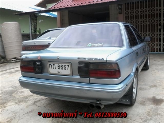 ขายToyota Colola 1.3 โฉมโดเรม่อนเกียร์ธรรมดาเครื่องดีช่วงล่างดีแอร์เย็นเจ้าของรักษาดีไม่เคยติดแก๊สสภาพพร้อมใช้ 33000 บาท