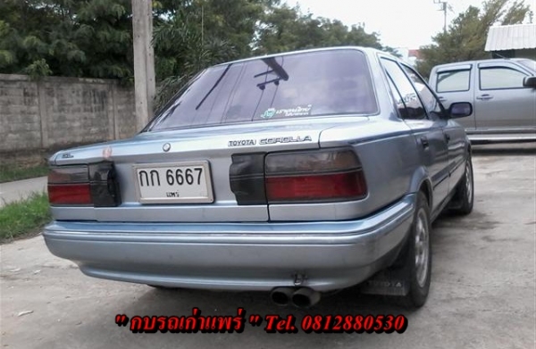 ขายToyota Colola 1.3 โฉมโดเรม่อนเกียร์ธรรมดาเครื่องดีช่วงล่างดีแอร์เย็นเจ้าของรักษาดีไม่เคยติดแก๊สสภาพพร้อมใช้ 33000 บาท