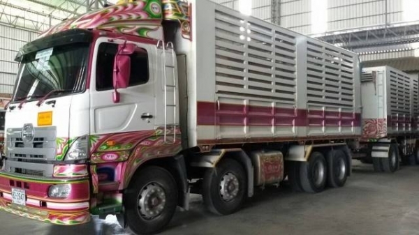 ขาย HINO 400 พ่วงแม่ลูก กระบะเหล็กคอกเกษตร รถปี 54