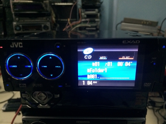 JVD EXAD KD-AVX1 24Bit 5V รุ่นท็อป จอ3.5นิ้ว DVD VCD MP3 CD FMคลื่นไทย หน้าจอไฟฟ้า ปรับระดับได้4ระดับ ปรีเอ้า4ชุด AUX1ชุด Camera in 1ชุด Camera out 1ชุด Digital out 1ช่อง เครื่องศูนย์ไทย สภาพสวยมือ2 พร้อมรีโมท