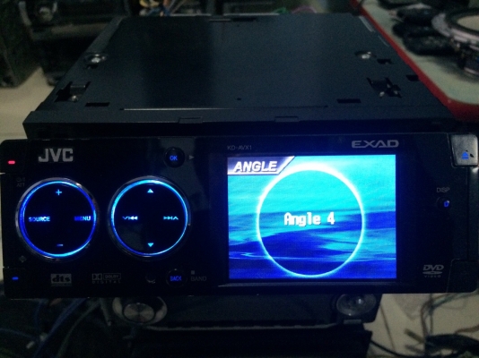 JVD EXAD KD-AVX1 24Bit 5V รุ่นท็อป จอ3.5นิ้ว DVD VCD MP3 CD FMคลื่นไทย หน้าจอไฟฟ้า ปรับระดับได้4ระดับ ปรีเอ้า4ชุด AUX1ชุด Camera in 1ชุด Camera out 1ชุด Digital out 1ช่อง เครื่องศูนย์ไทย สภาพสวยมือ2 พร้อมรีโมท