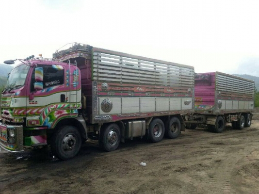 พ่วงแม่ลูกดั๊มพ์คอกเกษตร ยี่ห้อ ISUZU DECA 360 แรงม้า