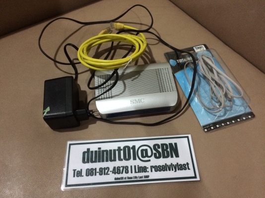เร้าเตอร์ SMC 4 Port มีสายโทรศัพท์สาย land ให้