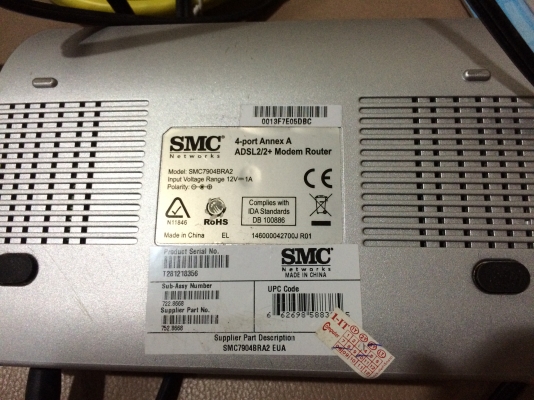 เร้าเตอร์ SMC 4 Port มีสายโทรศัพท์สาย land ให้