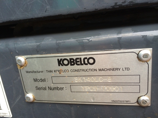 ขายรถแบคโฮ KOBELCO SK140-8 super X 3000 ชม.เอกสารเล่มทะเบียน ราคา 1900000