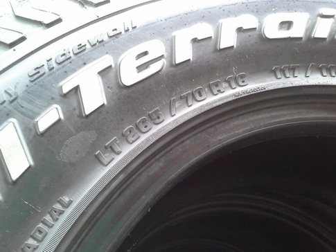 BF All USA. 265/70/16 ปี10 สภาพสวยๆ 1ชุด