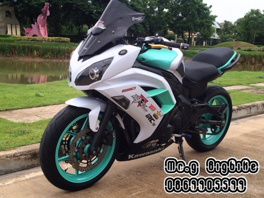 คุ้มราคาที่สุดในรุ่น Ninja650 ABSโฉมปี13  แต่งเต็ม สีสวย ยางสวย นางฟ้า ทะเบียนเลข3 ราคา 169000 เท่านั้น