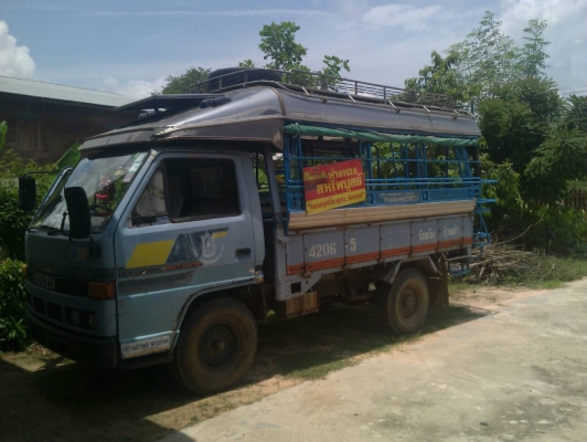 สี่ล้อ อีซูซู NKR 88 รถห้าง มีหลังคารับส่งนักเรียน สภาพวิ่งงานประจำ ทะเบียนพร้อมโอน