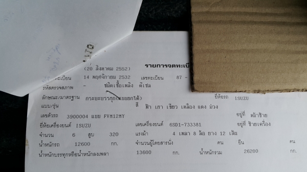 ขายรถพ่วง 24 ล้อ แม่-ลูก กระบะเนียม ISUZU ล๊อค.195 วางเครื่อง 320 เกียร์อีตั้น ช่วงล้าง อีซุ 240 ราคา1250000 สนใจโทรด่วน