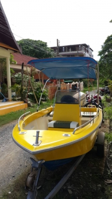 เรือตกปลาป้อมกลาง 14ฟุต เครื่องHonda 30แรง4จังหวะ