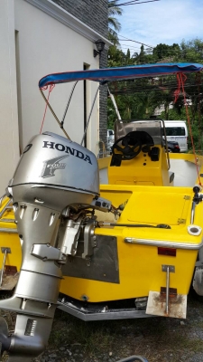 เรือตกปลาป้อมกลาง 14ฟุต เครื่องHonda 30แรง4จังหวะ