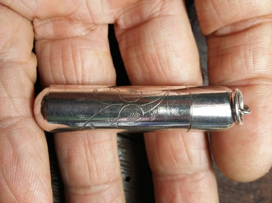 หลอดตะกรุดเงินแท้สิงคโปร์