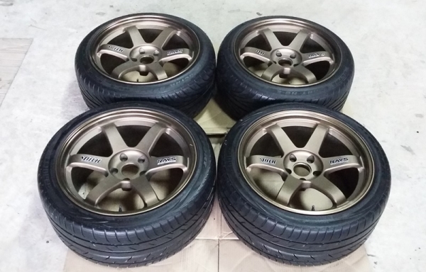ล้อ,TE37"แท้"18X9.5 Off22 5/114 ยางดอกเต็มๆ 50,000