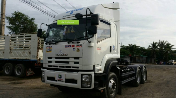 รถหัวลาก Isuzu รุ่น GXZ77NF1H 360 แรงม้า ปี 55 สภาพสวย พร้อมใช้งาน สนใจติดต่อเอ็ม ที เจริญยนต์ สาขาป