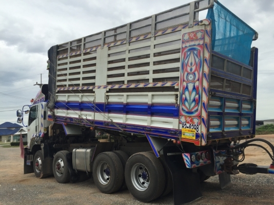 ขาย ISUZU 360 พ่วงแม่ลูก กระบะเหล็กคอกเกษตรดั๊ม รถปี 56