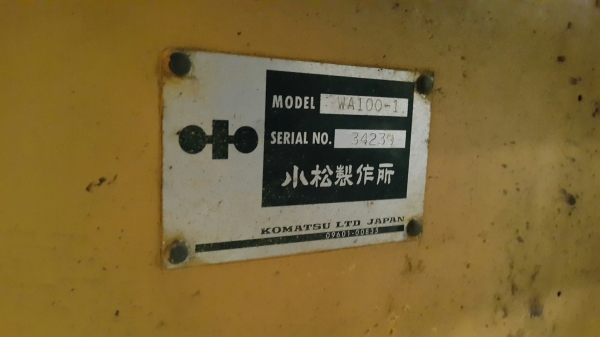 KOMATSU WA100-1 #34239 1992Y 6846Hr