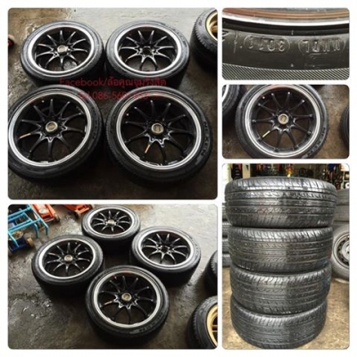 ขายล้อแม็กซ็ขอบ17 CE28 4รู100/114 +ยาง ราคา 7,900