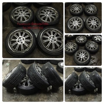 ขายล้อแม็กซ็ขอบ17 W Work ขอบเลส 4รู100 แถมยาง ราคา 5,900฿