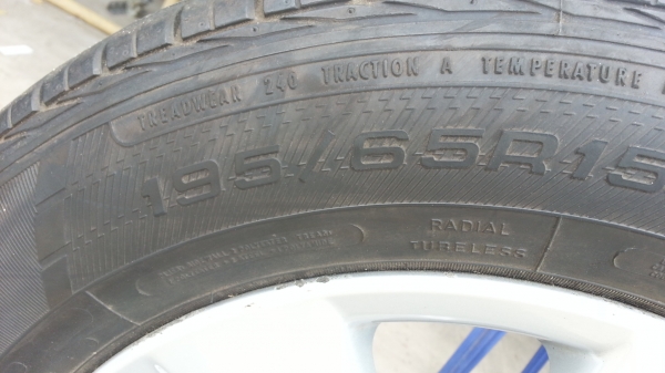 ล้ออะไหล่แม็คพร้อมยาง195-65R15 ล้อ5H100อัลติส พรีอุส โคลโลน่า