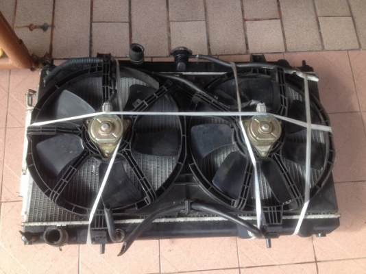 หม้อน้ำ NISSAN NEO ติดพัดลมเเผงเเอร์ครบของเก่าญี่ปุ่นสภาพสวย