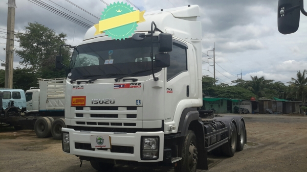 รถหัวลาก Isuzu รุ่น GXZ77NF1H 360 แรงม้า ปี 55 สภาพสวย พร้อมใช้งาน สนใจติดต่อเอ็ม ที เจริญยนต์ สาขาป