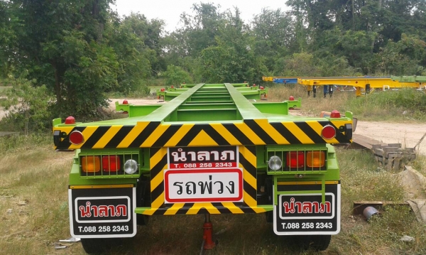 รถเทรลเลอร์ นำลาภ มงคลสยาม หางก้างปลา 40 ฟุต 3 เพลานำลาภ ใหม่ ติดต่อ พี่แวว 088-258234