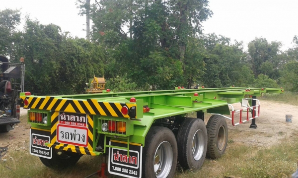 รถเทรลเลอร์ นำลาภ มงคลสยาม หางก้างปลา 40 ฟุต 3 เพลานำลาภ ใหม่ ติดต่อ พี่แวว 088-258234