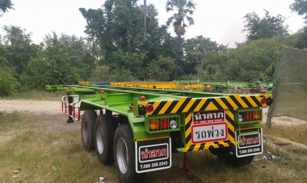 รถเทรลเลอร์ นำลาภ มงคลสยาม หางก้างปลา 40 ฟุต 3 เพลานำลาภ ใหม่ ติดต่อ พี่แวว 088-258234
