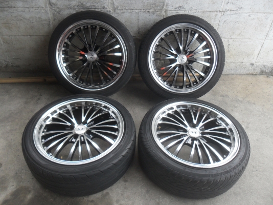 ล้อแม็ก 17นิ้ว 4รู100 พร้อมยาง สวยๆ 4 ล้อ ราคา 6700 บาท