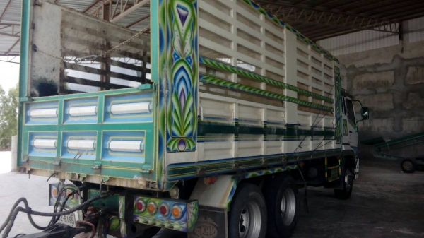 ขาย MITSUBISHI FUSO 380 พ่วงแม่ลูก กระบะเหล็กคอกเกษตร รถปี 56