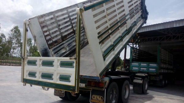 ขาย MITSUBISHI FUSO 380 พ่วงแม่ลูก กระบะเหล็กคอกเกษตร รถปี 56