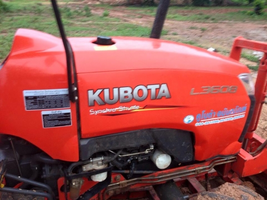 ขายรถไถแทรคเตอร์ คูโบต้า3608 ใช้งานน้อย1ปี800 ชม.อุปกรณ์ ใบมีด ผาน3โรตารี่ สภาพเดิมสวย เอกสารเล่มทะเบียนพร้อมโอน เครื่องเดิม เกียร์ดี พร้อมลงลุยงาน