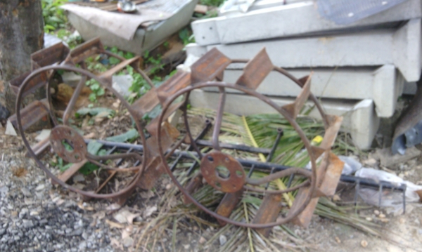 รถไถ คูโบต้า KRT 14 แรง พร้อมอุปกรณ์ 4 อย่าง ใบดัน หาง 3 คราด ล้อเหล็กกีนจม