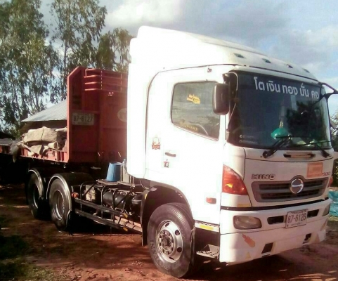 สิบล้อ2เพา หัวลาก HINO FM2 PKLA 380 ปี53 หาง3คาน พื้นเรียบ12ม. สภาพดีสวยหัวและหางพร้อมวิ่งงาน เล่มทะเบียนพร้อมโอน