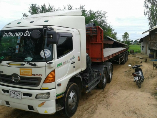 สิบล้อ2เพา หัวลาก HINO FM2 PKLA 380 ปี53 หาง3คาน พื้นเรียบ12ม. สภาพดีสวยหัวและหางพร้อมวิ่งงาน เล่มทะเบียนพร้อมโอน