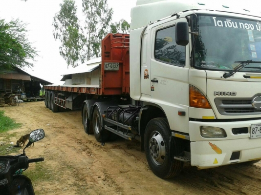 สิบล้อ2เพา หัวลาก HINO FM2 PKLA 380 ปี53 หาง3คาน พื้นเรียบ12ม. สภาพดีสวยหัวและหางพร้อมวิ่งงาน เล่มทะเบียนพร้อมโอน