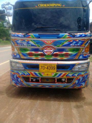 สิบล้อ HINO 344 ปี55 แม่ลูก3คาน สภาพดีสีสวยจัดเดิมทั้งคัน เล่มทะเบียนพร้อมโอน